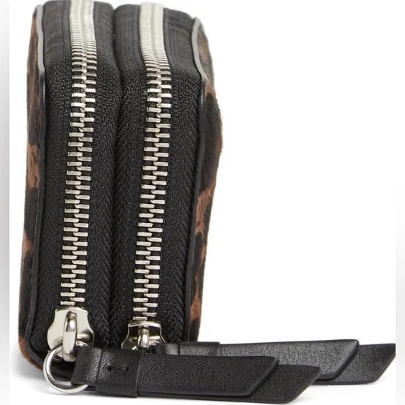 All Saints Kim Genuine Calf Hair/Leather Cardholder (NWT) - Picture 3 of 11